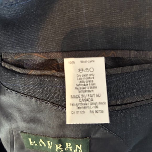 CLASSIC Dark Blue RALPH LAUREN Blazer 48R - Picture 2 of 2